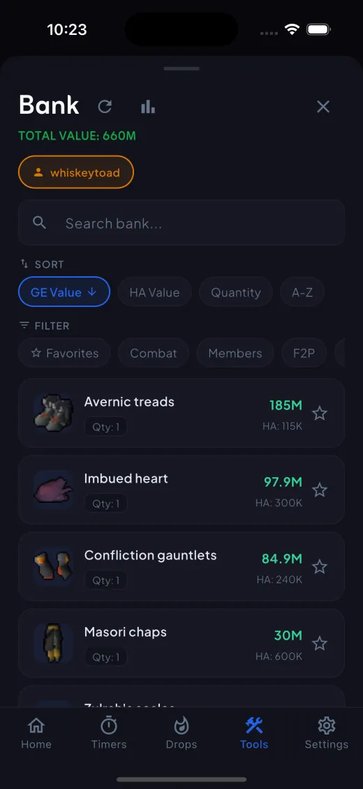 Bank Memory & Net Worth